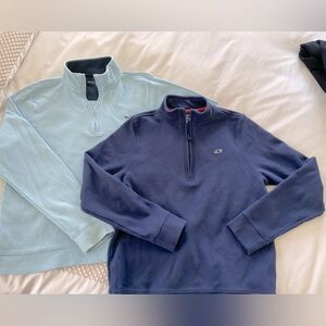 2 Vineyard Vines boys size M (12-14) 3/4 zip light sweatshirt